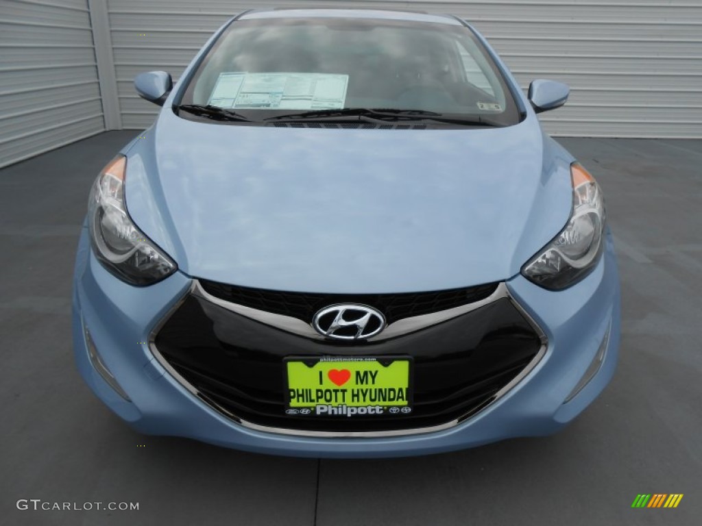 2013 Elantra Coupe SE - Blue Sky Metallic / Gray photo #8
