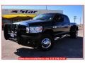 2009 Brilliant Black Crystal Pearl Dodge Ram 3500 SLT Mega Cab 4x4 Dually  photo #1