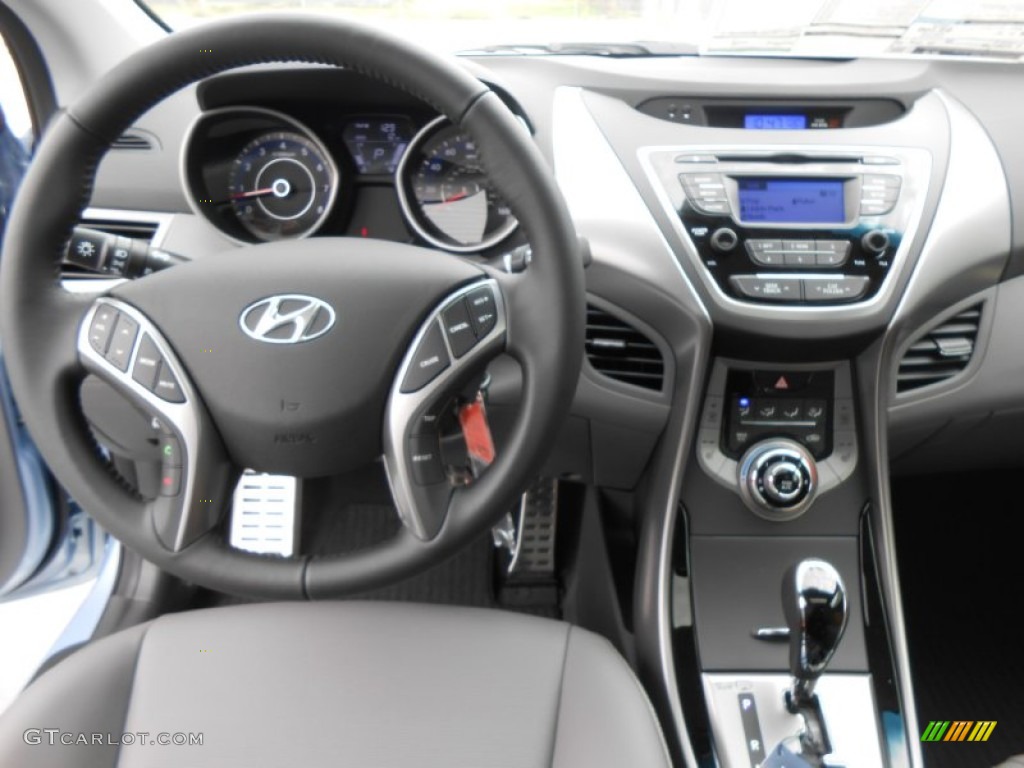 2013 Elantra Coupe SE - Blue Sky Metallic / Gray photo #24