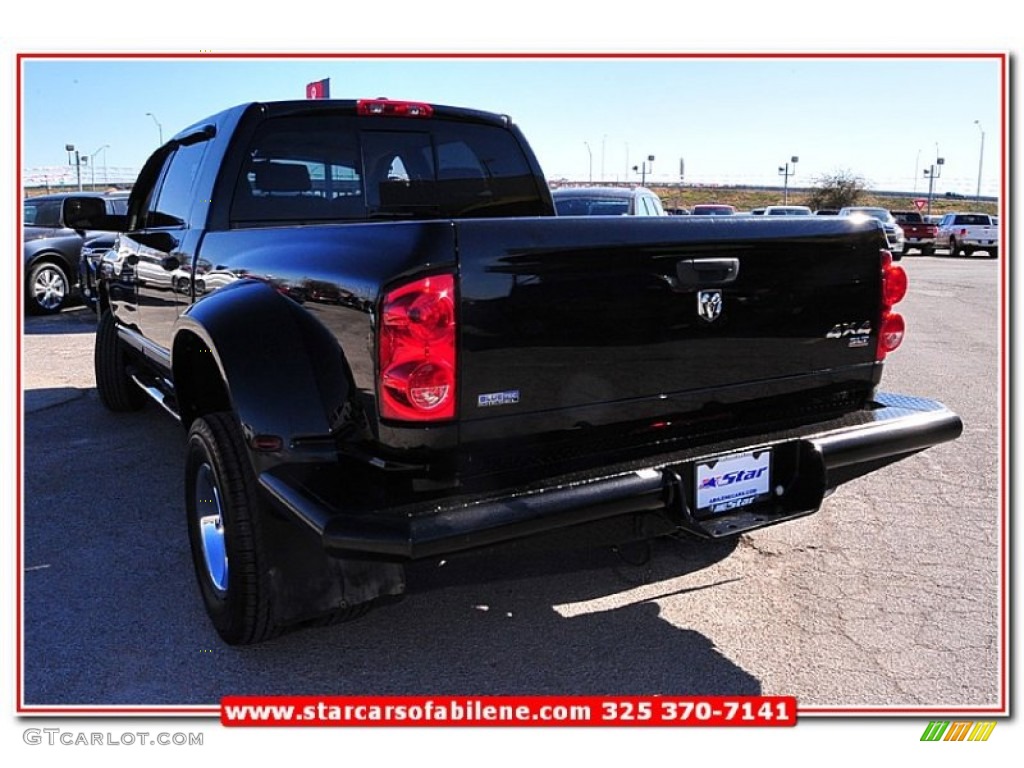 2009 Ram 3500 SLT Mega Cab 4x4 Dually - Brilliant Black Crystal Pearl / Medium Slate Gray photo #5