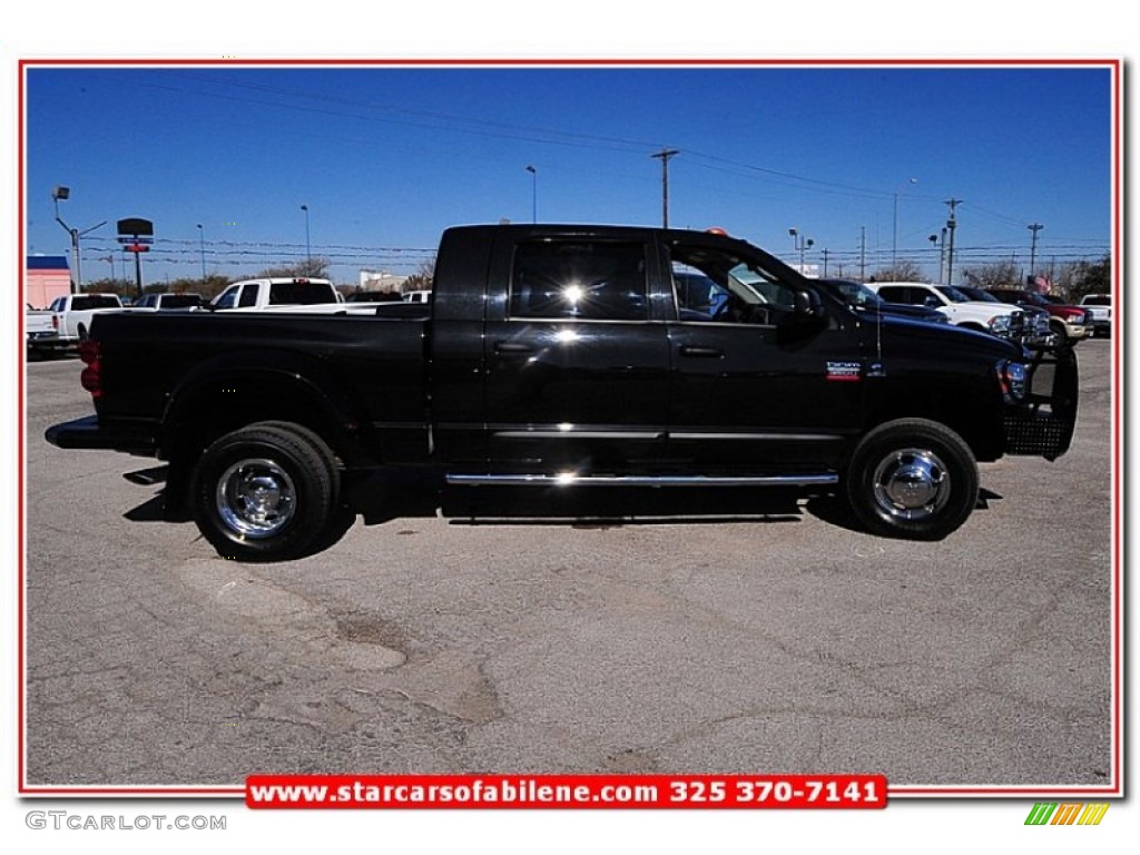 2009 Ram 3500 SLT Mega Cab 4x4 Dually - Brilliant Black Crystal Pearl / Medium Slate Gray photo #12