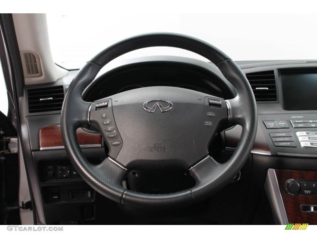 2010 Infiniti M 45x AWD Sedan Graphite Steering Wheel Photo #77793899