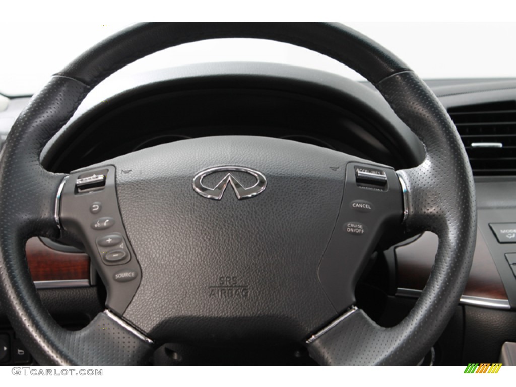 2010 Infiniti M 45x AWD Sedan Graphite Steering Wheel Photo #77793918