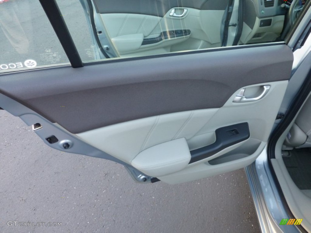 2012 Honda Civic Hybrid-L Sedan Stone Door Panel Photo #77793971