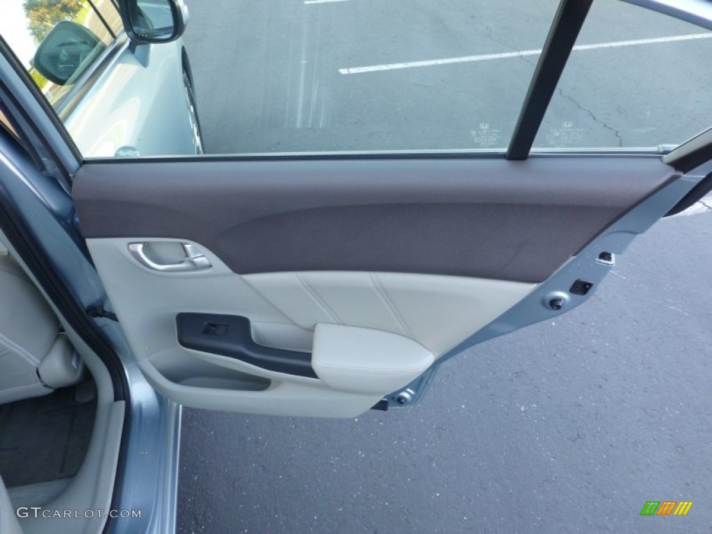 2012 Honda Civic Hybrid-L Sedan Stone Door Panel Photo #77794010