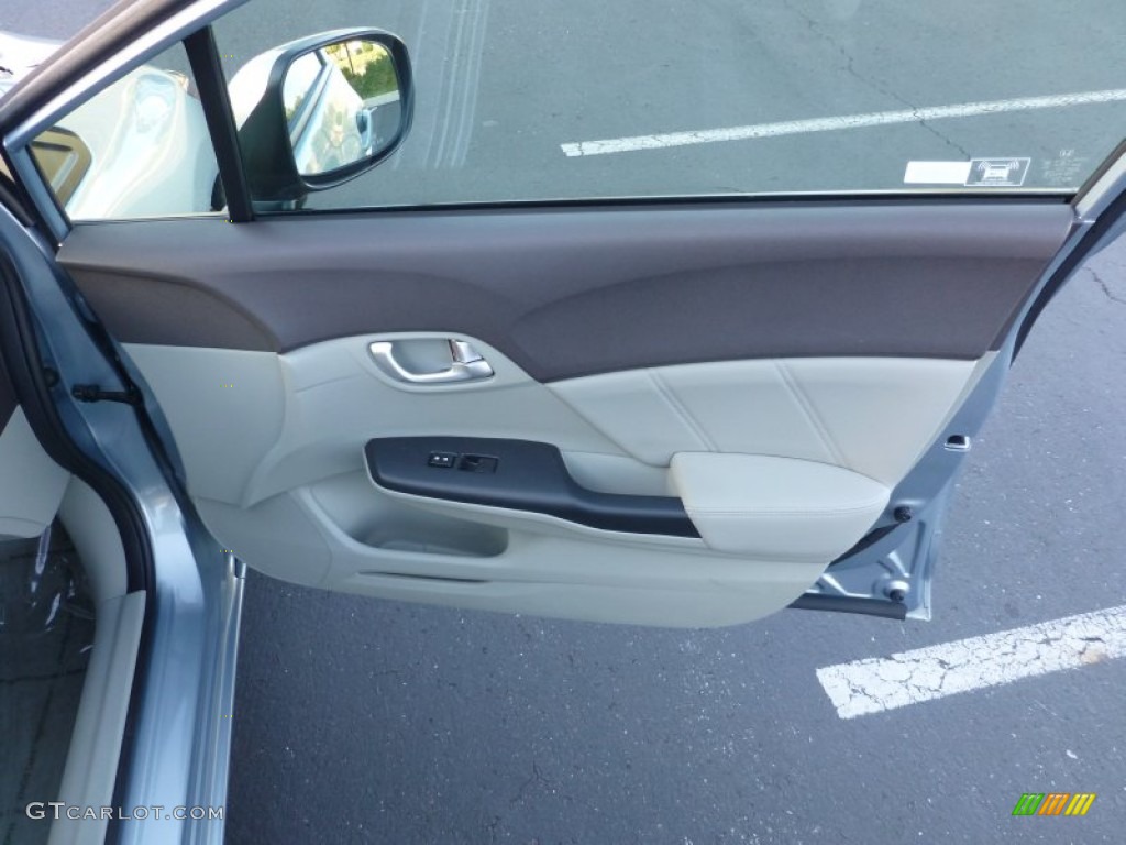 2012 Honda Civic Hybrid-L Sedan Stone Door Panel Photo #77794046