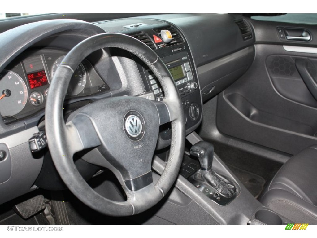 2009 Volkswagen Jetta SE Sedan Anthracite Steering Wheel Photo #77794367