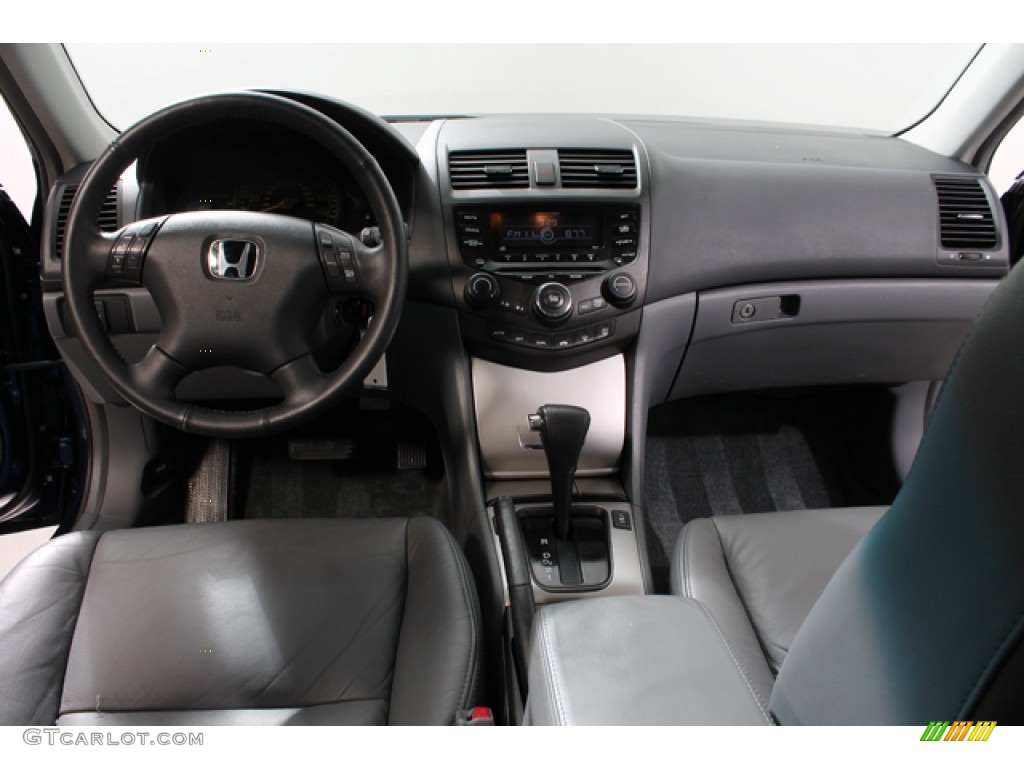 2003 Accord EX V6 Sedan - Eternal Blue Pearl / Gray photo #6