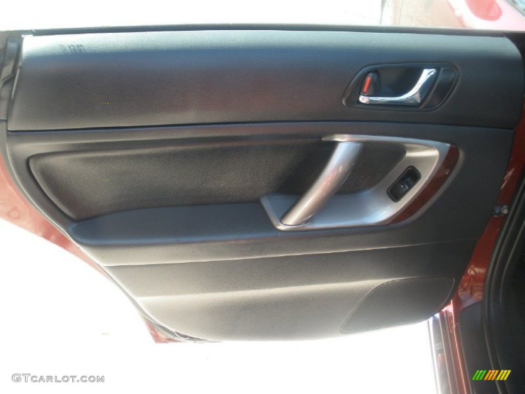 2009 Subaru Legacy 3.0R Limited Off Black Door Panel Photo #77797651