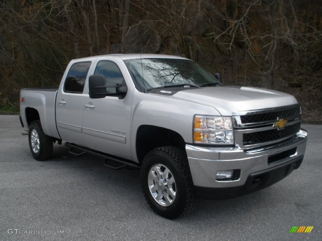 2011 Silverado 2500HD LTZ Crew Cab 4x4 - Sheer Silver Metallic / Ebony photo #1