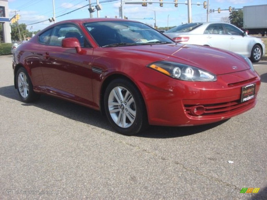 2007 Tiburon GS - Redfire Pearl / Black photo #7