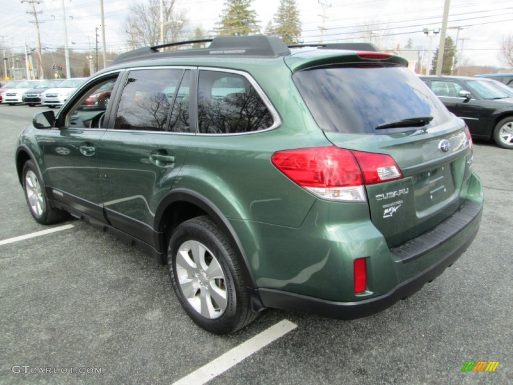 2010 Outback 3.6R Premium Wagon - Cypress Green Pearl / Warm Ivory photo #9