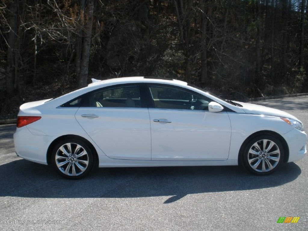 2011 Sonata Limited 2.0T - Pearl White / Camel photo #2