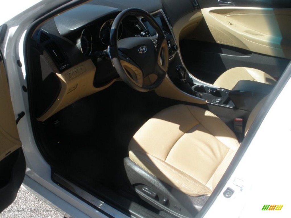 2011 Sonata Limited 2.0T - Pearl White / Camel photo #5