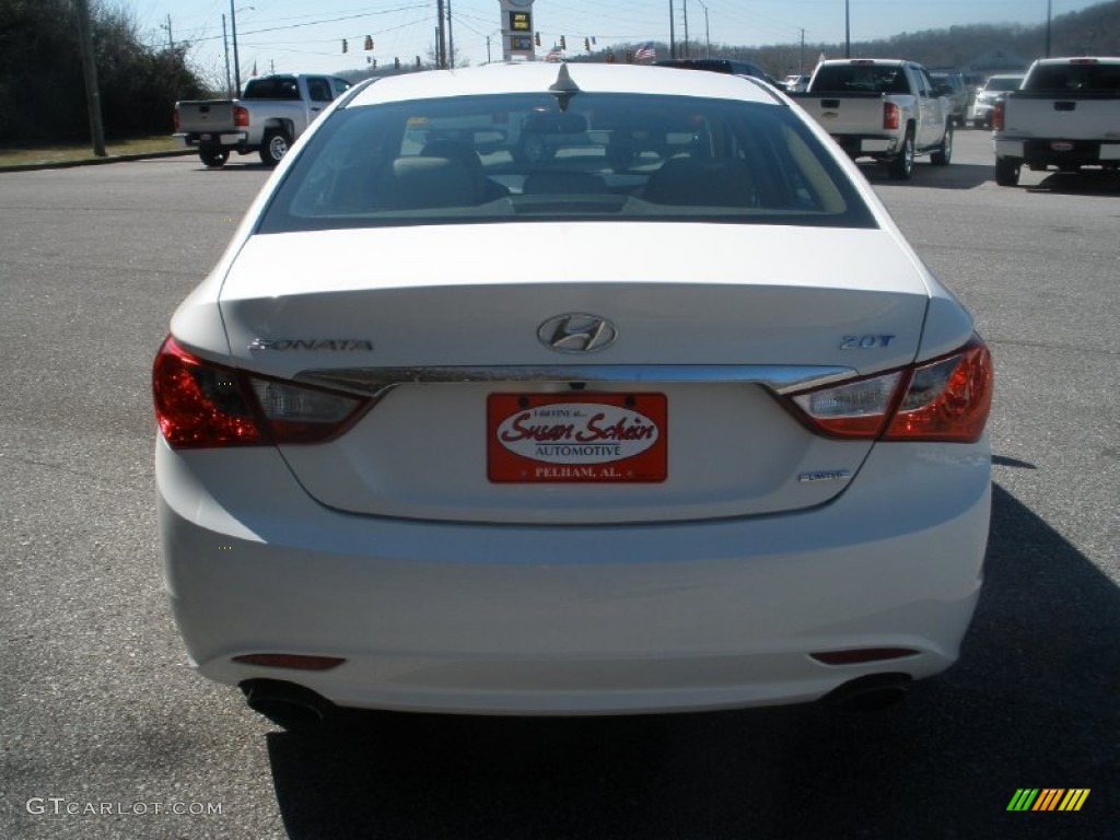 2011 Sonata Limited 2.0T - Pearl White / Camel photo #10