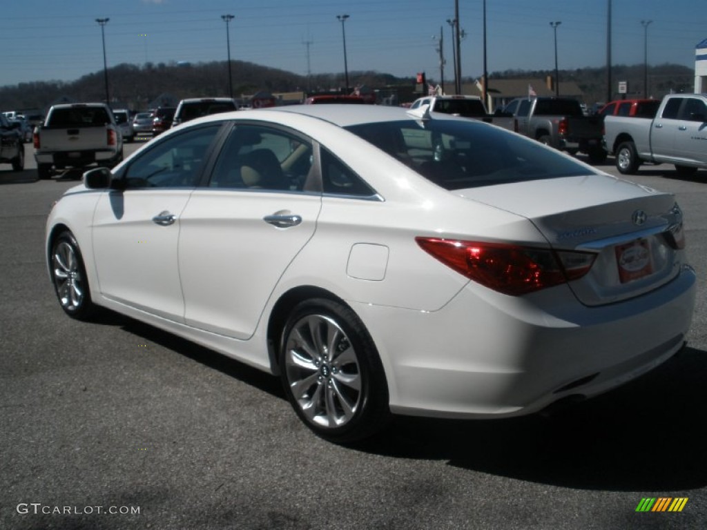 2011 Sonata Limited 2.0T - Pearl White / Camel photo #11