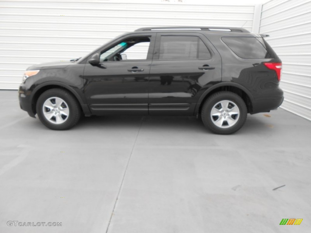 2013 Explorer FWD - Tuxedo Black Metallic / Medium Light Stone photo #8