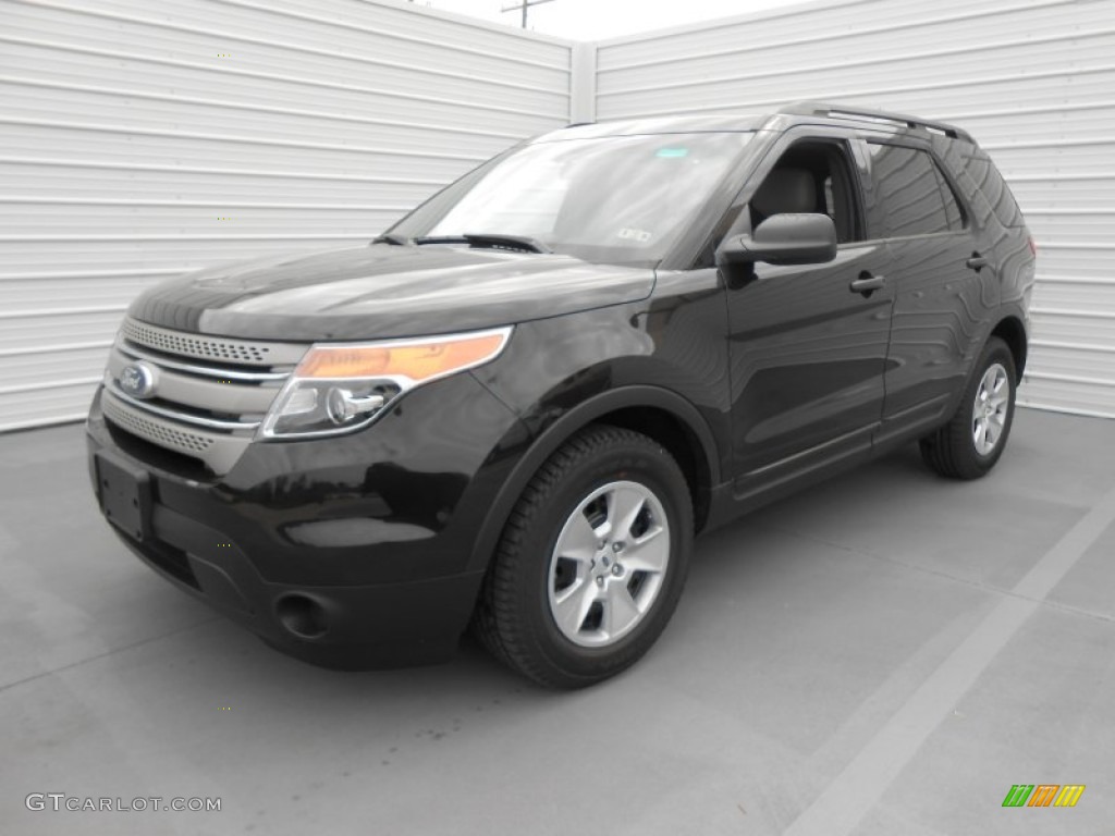 2013 Explorer FWD - Tuxedo Black Metallic / Medium Light Stone photo #9