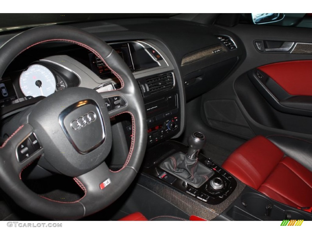 Black/Red Interior 2010 Audi S4 3.0 quattro Sedan Photo #77799510