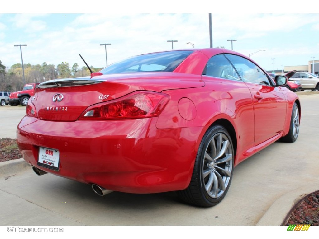 2010 G 37 Convertible - Vibrant Red / Wheat photo #4