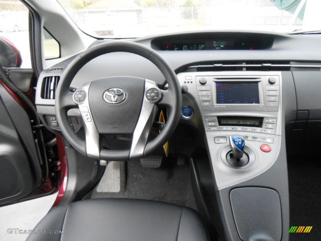 2013 Toyota Prius Persona Series Hybrid Dark Gray Dashboard Photo #77802425