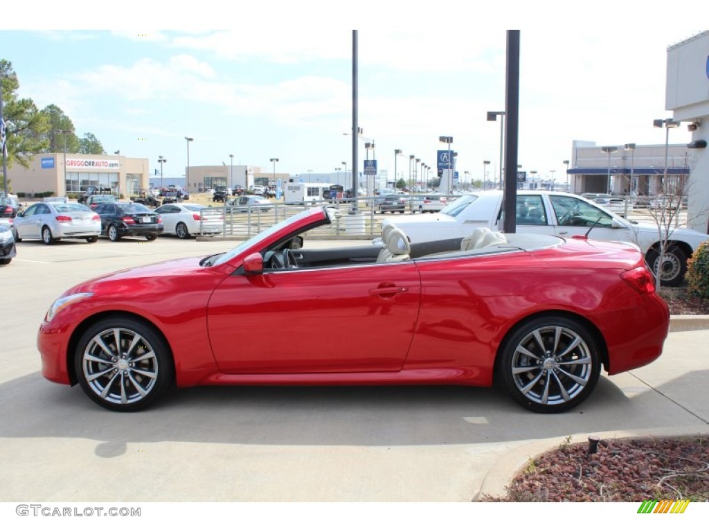 2010 G 37 Convertible - Vibrant Red / Wheat photo #11