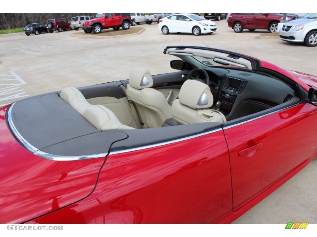 2010 G 37 Convertible - Vibrant Red / Wheat photo #13