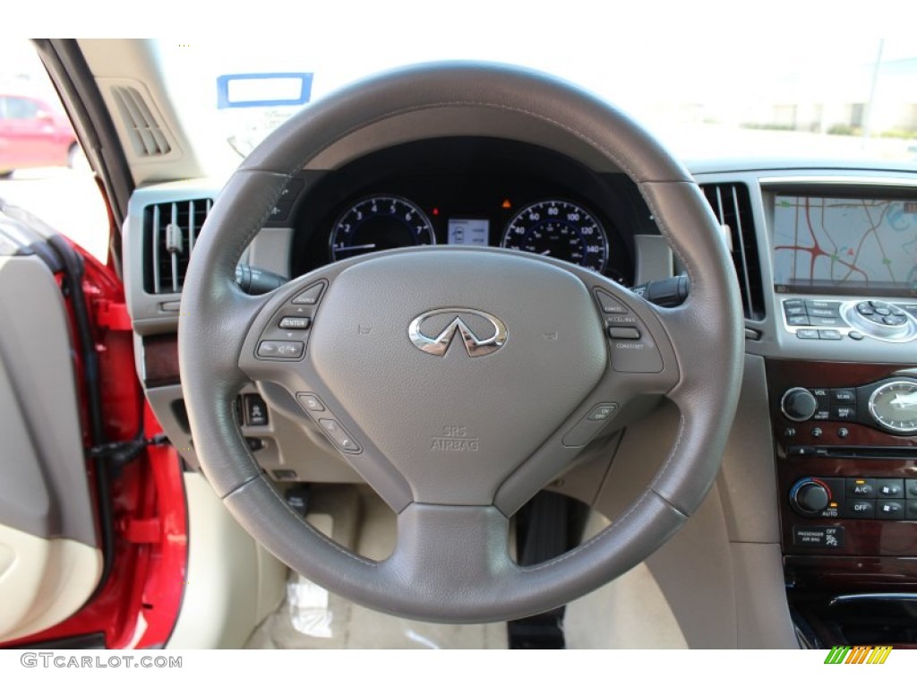 2010 Infiniti G 37 Convertible Wheat Steering Wheel Photo #77802638