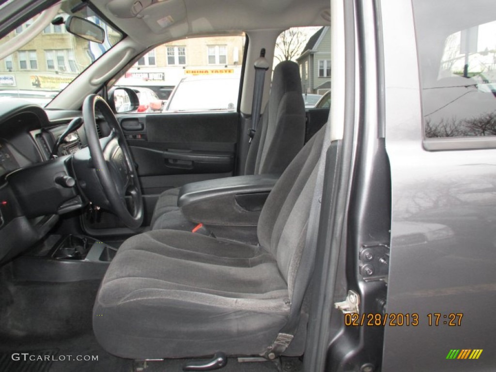 2003 Dakota SXT Quad Cab 4x4 - Graphite Metallic / Dark Slate Gray photo #7