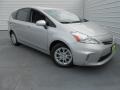 2013 Classic Silver Metallic Toyota Prius v Three Hybrid  photo #2