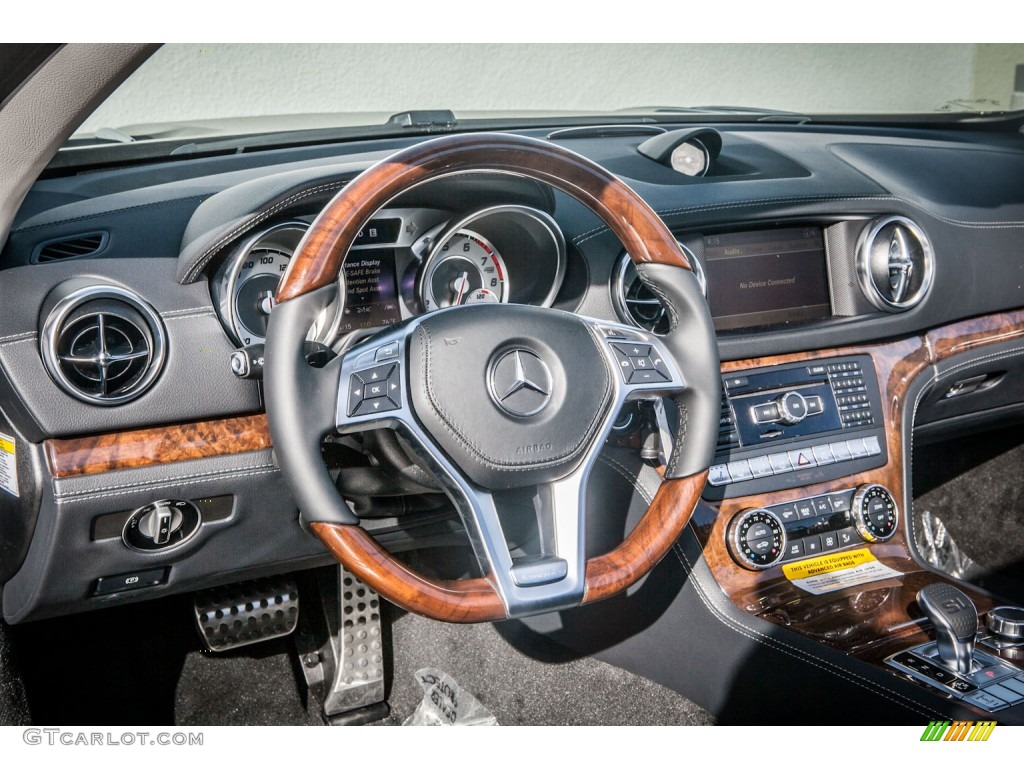 2013 Mercedes-Benz SL 550 Roadster Black Steering Wheel Photo #77803235