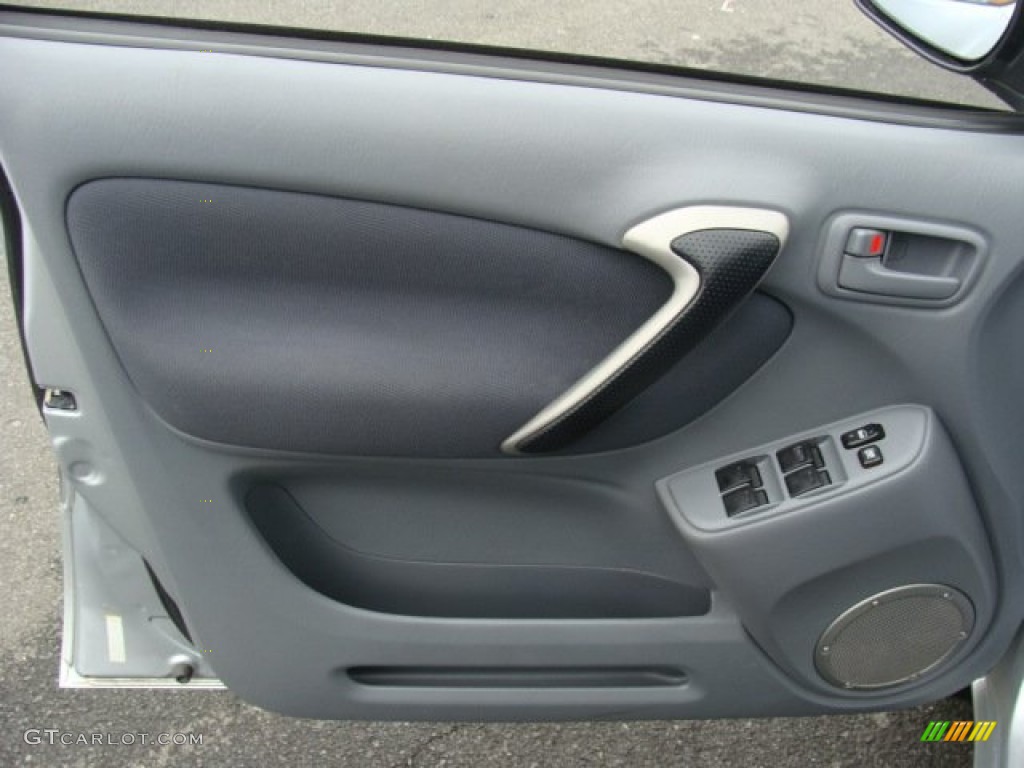 2002 Toyota RAV4 4WD Gray Door Panel Photo #77803659