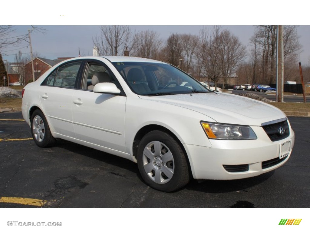 Arctic White 2007 Hyundai Sonata GLS Exterior Photo #77804202