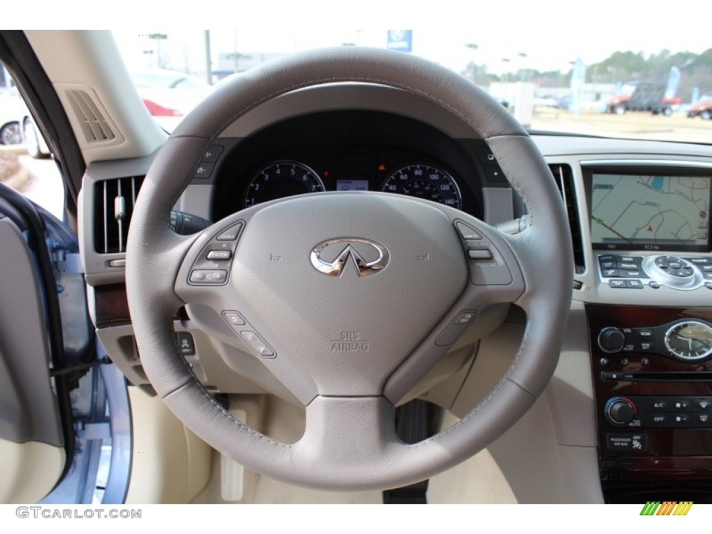 2013 Infiniti G 37 Convertible Wheat Steering Wheel Photo #77804600