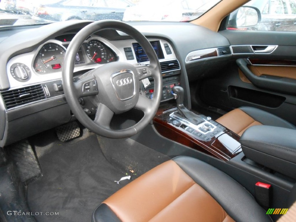 Amaretto/Black Interior 2010 Audi A6 3.0 TFSI quattro Sedan Photo #77804609