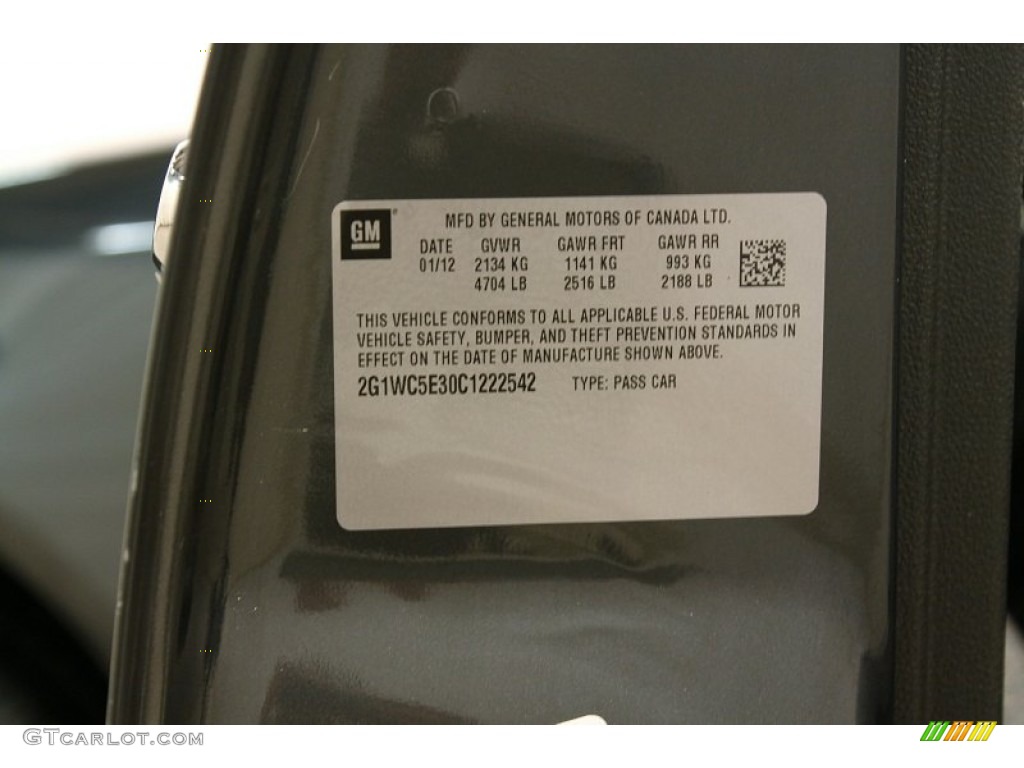 2012 Impala LTZ - Ashen Gray Metallic / Ebony photo #18