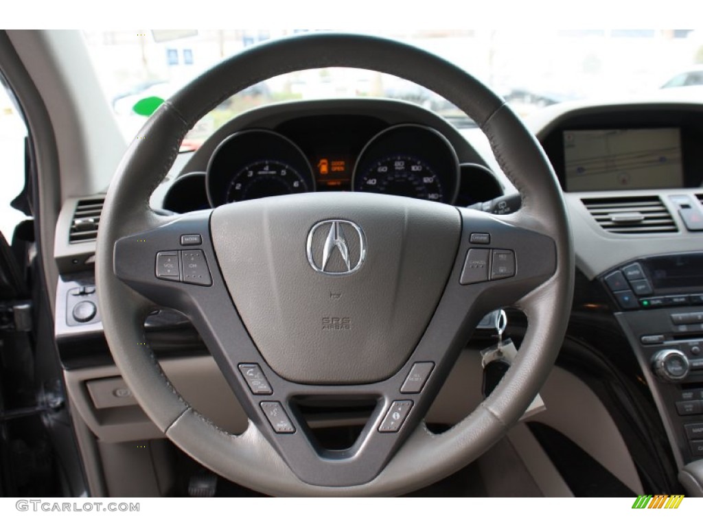 2007 Acura MDX Sport Taupe Steering Wheel Photo #77805681