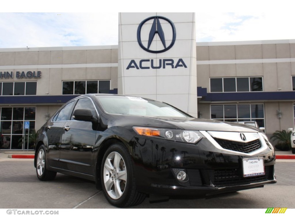 2010 TSX Sedan - Crystal Black Pearl / Ebony photo #1