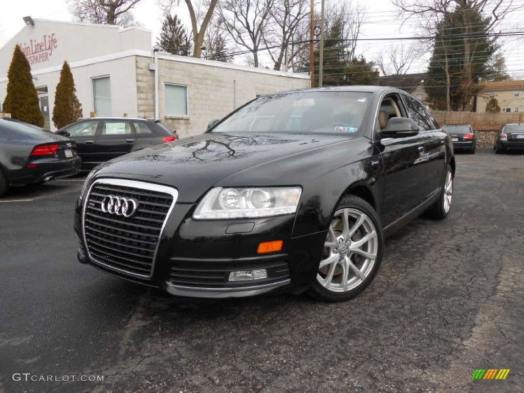 Brilliant Black 2009 Audi A6 3.0T quattro Sedan Exterior Photo #77806267