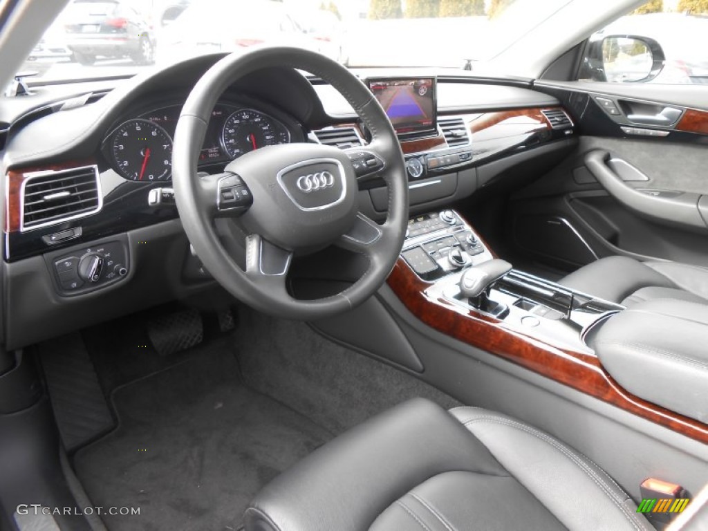 Black Interior 2011 Audi A8 L 4.2 FSI quattro Photo #77807015