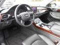2011 Audi A8 Black Interior Prime Interior Photo