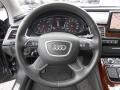 2011 Audi A8 Black Interior Steering Wheel Photo