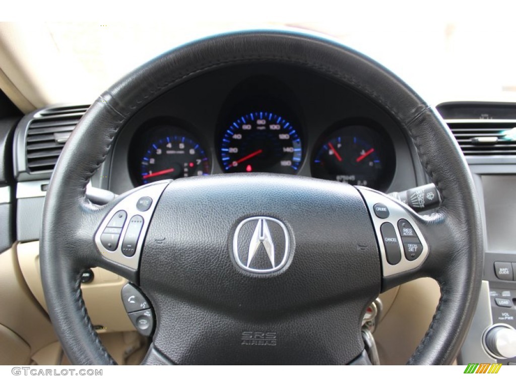 2006 Acura TL 3.2 Camel Steering Wheel Photo #77807717