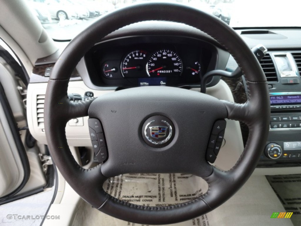 2008 Cadillac DTS Standard DTS Model Shale/Cocoa Steering Wheel Photo #77808608