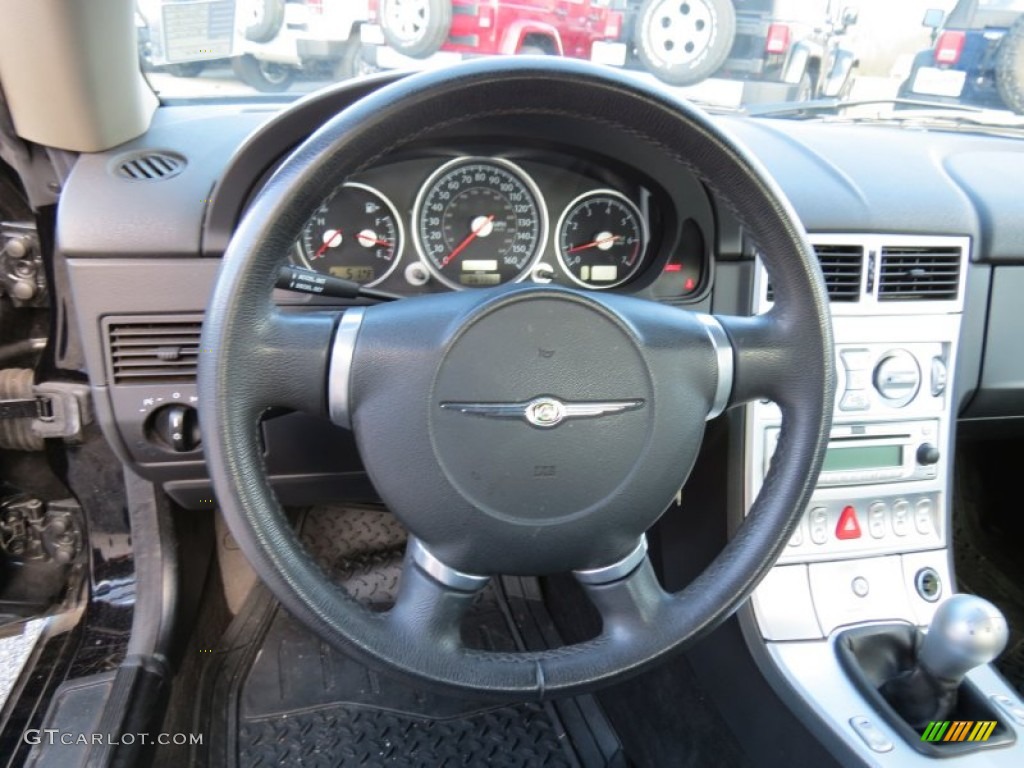 2007 Chrysler Crossfire Roadster Dark Slate Gray Steering Wheel Photo #77808998