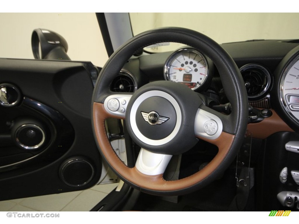 2010 Mini Cooper Mayfair 50th Anniversary Hardtop Mayfair Lounge Toffee Leather Steering Wheel Photo #77809968