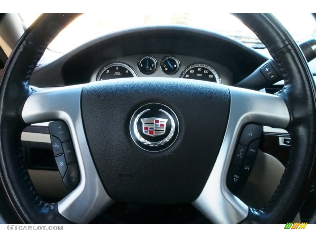 2010 Cadillac Escalade Luxury AWD Cashmere/Cocoa Steering Wheel Photo #77809991