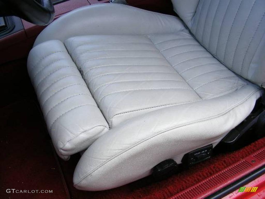 1991 Mustang GT Convertible - Medium Red / White/Scarlet Red photo #10