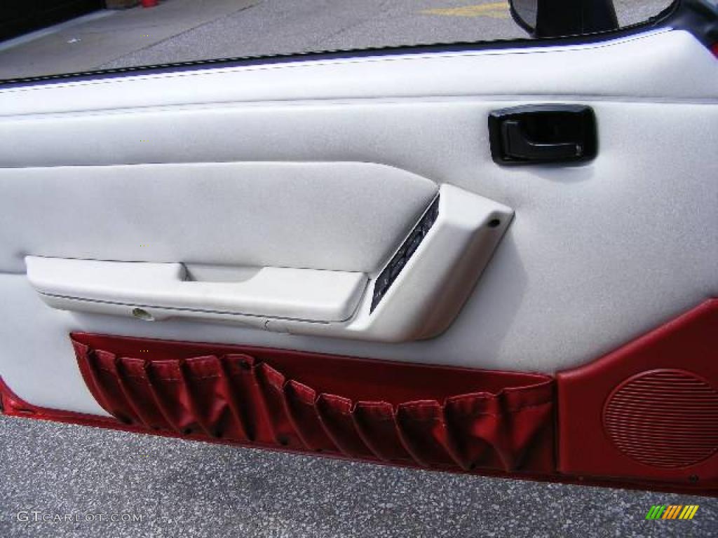 1991 Mustang GT Convertible - Medium Red / White/Scarlet Red photo #20