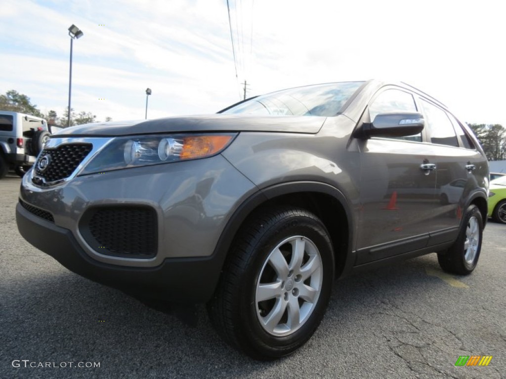 2012 Sorento LX V6 - Titanium Silver / Black photo #3